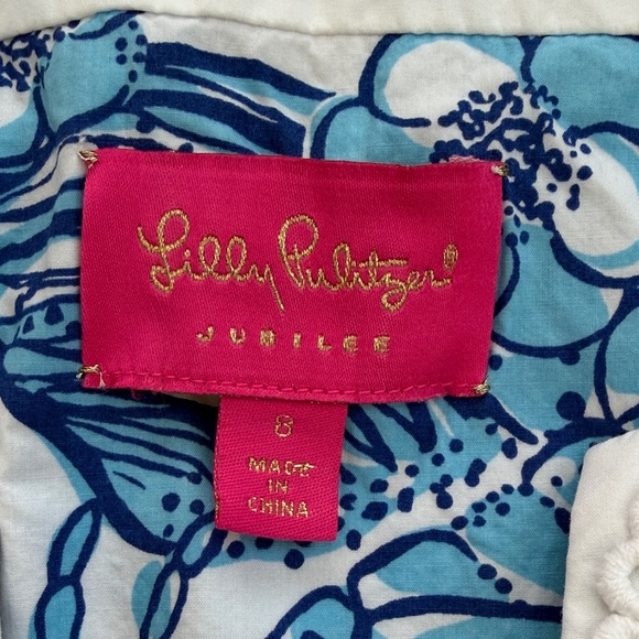 Lilly Pulitzer Blue and White Coronado crab shift - Picture 2 of 7